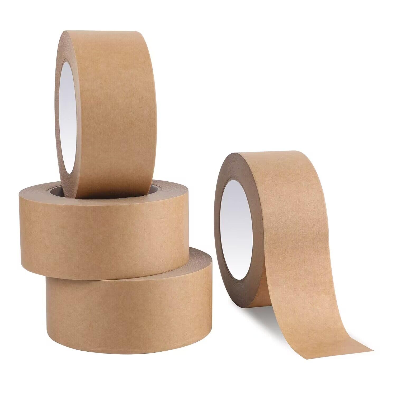 Waterproof Self-Adhesive Biodegradable Kraft Paper Tape Writable Packing Masking Tape for Packaging Labeling & DIY Crafts