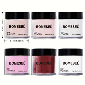 BOMESEL Aurora Luxe Dip Poudre Coquillage Pigment Chrome Perle Glacé Miroir Mica Matériel 10g Nail Art Forme Gelée Gel Ongles - Product Image 6