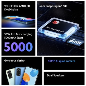 Version globale pour <span class=keywords><strong>Redmi</strong></span> <span class=keywords><strong>Note</strong></span> <span class=keywords><strong>11</strong></span> Smartphone Snapdragon 680 Octa Core 33W Pro Charge rapide 50MP Quad Camera - Product Image 4