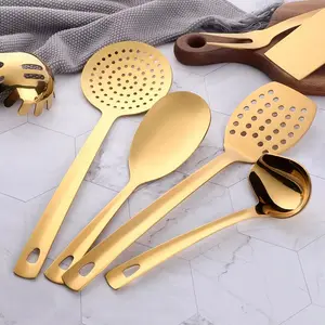 Accessori da cucina in acciaio inox utensili da servizio Set argento oro rosa 12 pezzi utensili da cucina