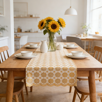 Nappe de table en PVC à motif floral de Dubaï de 137 cm - Durable et imperméable