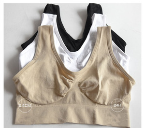 S-6XL donna Plus Size <span class=keywords><strong>cotone</strong></span> Bralette senza soluzione di continuità senza soluzione di continuità Yoga sport gilet senza tampone traspirante reggiseno per il Logo della tazza di sonno - Product Image 6