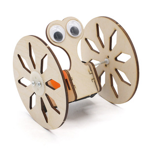 Kit de Ciencia DIY de Coche de Doble Rueda de Madera, Juguete Educativo Manual para Niños de 7-9 Años, Modelo de Aprendizaje STEM con Forma de Dibujos Animados - Product Image 3