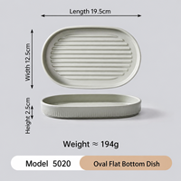 Assiette ovale à fond plat en mélamine gris mat, écologique, durable, incassable, passe au lave-vaisselle, plat de service pour restaurant et maison