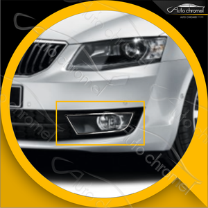 Per Skoda Octavia A7 cromato telaio fendinebbia 2014-2017 di alta qualità accessori per auto sportive parti di automobili TSI TDI