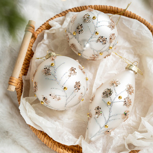 High Quality <b>Hand</b> Blown Glass <b>Ornaments</b> Hanging Painted Glass Balls for Outdoor Garden Window Decor - Product Image 3