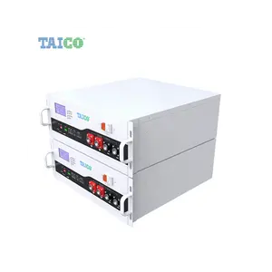 خزانة واقية مثبتة من TAICO حزمة بطارية LiFePO4 بقوة 48 فولت و51.2 فولت و100 أمبير في الساعة و200 أمبير في الساعة لمحطات الاتصالات بطارية نظام تخزين الطاقة الشمسية