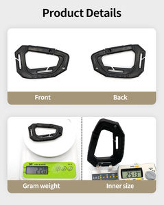 Pabrikan Gesper, Gesper Panjat Tebing untuk Olahraga Luar Ruangan, Pengait Karabiner Plastik untuk Hiking, Aksesori Tas - Product Image 2