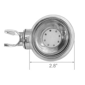 Support de pommeau de douche réglable, support de pommeau de douche amovible à ventouse, support de pommeau de douche sans perçage avec finition chromée - Product Image 2