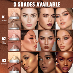 Biểu Tượng Tùy Chỉnh Kết Cấu Kem Không Thấm Nước Không Phai 2 Trong 1 Trang Điểm Dính Nhãn Hiệu Riêng Lâu Dài <span class=keywords><strong>Highlighter</strong></span> & Đường Viền Gel - Product Image 5