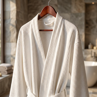 Peignoir en tissu gaufré, peignoir de spa, peignoir d'hôtellerie, peignoir pour invités, peignoir en coton, peignoir pour équipements hôteliers