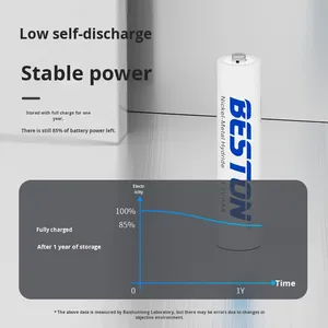 แบตเตอรี่ <span class=keywords><strong>Beston</strong></span> 1.2V Ni-MH ขนาด AAA แบบชาร์จได้ หมายเลข 7 พร้อมกล่องใส่แบตเตอรี่ สำหรับของเล่นบังคับวิทยุ - Product Image 3