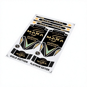 Juego de Adhesivos para Bate de Críquet de Vinilo Duradero y Ligero de Primera Calidad, Acabado Brillante, Kit de Adhesivos Personalizables - Product Image 1