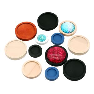 Support inférieur en <span class=keywords><strong>bois</strong></span> Photo plateaux ronds en <span class=keywords><strong>bois</strong></span> fournitures de fabrication de bijoux <span class=keywords><strong>lunette</strong></span> ronde Base pendentif plateaux blancs cadre de dôme rétro - Product Image 2