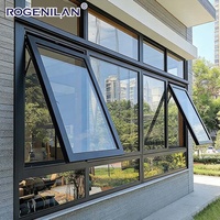 Fenêtre à auvent moderne Rogenilan, insonorisée, à rupture de pont thermique, en verre, extérieure, en aluminium, double vitrage, ventilée, fenêtres sur mesure