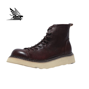 Nuevas botas de cuero de alta gama para <span class=keywords><strong>hombre</strong></span> con capa superior de piel de vaca, estilo de ropa de trabajo, botas altas de piel de vaca para <span class=keywords><strong>hombre</strong></span> - Product Image 1