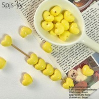 Perles en vrac en acrylique couleur unie, forme cœur macaron, pour DIY, accessoires de chaîne de téléphone portable, matériel de peinture pour pâtisserie, motif amour