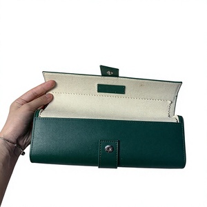 Cajas y Estuches para Relojes de Viaje Verdes de Lujo con Logotipo Personalizado al por Mayor, Cajas de Almacenamiento para Relojes Portátiles Marrones de Alta Calidad con 4 Ranuras - Product Image 3