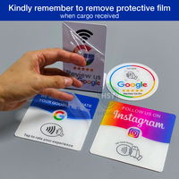 Étiquette NFC Google Review en acrylique NFC G213 215 216, panneau de menu programmable, affichage RFID, carte adhésive pour restaurant, hôtel, commerce de détail