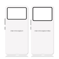 Coque de téléphone portable 2-en-1 antichoc et résistante à la saleté en TPU+PC vierge par sublimation 3D, design uni, pour Vivo IQOO 9