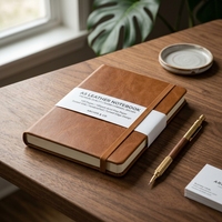 Carnet de notes personnalisé artisanal en cuir vintage, couverture rigide, pour journal de voyage personnel