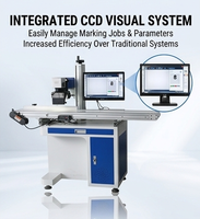 Sistema de visión de enfoque automático todo en uno Máquina de marcado y grabado láser de fibra con posicionamiento visual CCD Tipo láser de CO2