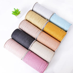 Bande élastique tressée jacquard en polyester 100% de 0,25 pouce, 0,5 pouce, 1 pouce, couleurs or et argent, logo personnalisé, journal, vêtement - Product Image 2