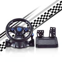 Volant de course C-STAR Slim en fibre de carbone avec moteur de vibration, angle de braquage de 180°, design ergonomique et bouton linéaire pour /
