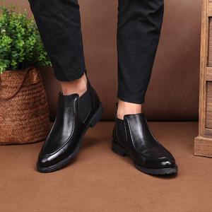 Chaussures Oxford pour hommes en cuir véritable classique de haute qualité, faites à la main, style élévateur, adaptées aux occasions sociales formelles - Product Image 2