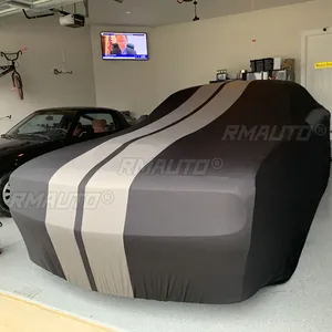 Housse de voiture complète pour Ford Mustang GT500 Stingray, satinée, anti-poussière, anti-UV, anti-rayures, extensible, noir, gris, rouge - Product Image 3