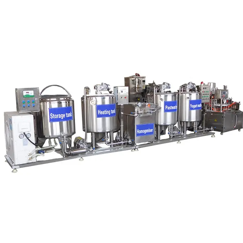 Complete Liquid Milk Yogurt Processing Line Equipments For Dairy Yogurt Making Machine
