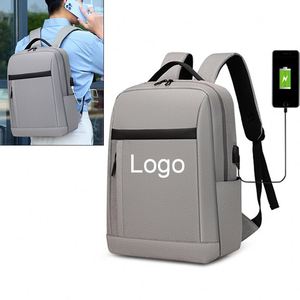 Custom LOGO Business Travel Waterproof Computer <b>Bag</b> Mens Usb Charger <b>15.6</b> <b>Inch</b> Large <b>Laptop</b> Backpack - Product Image 1