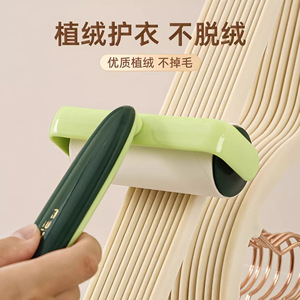 Flocked Trouser Rack Rectangle Non Slip Multi Functional Space Saving <b>Hanger</b> For Home Clothes Organizing - Product Image 2