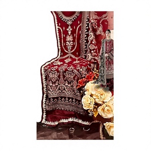 Traje de Fiesta de Georgette Heavy Fox con Bordado Multihilo y Trabajo Manual, Salwar Kameez de Seda Stanton de Secado Rápido para Mujer - Product Image 2