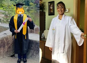 Vestido de graduación mate unisex para escuela secundaria, túnicas de coro para iglesia, disfraz de juez, 12 colores - Product Image 5