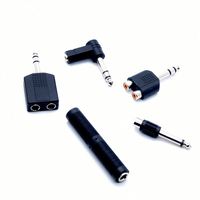 Connecteur noir 6,5 mm, prise mâle vers connecteur RCA femelle, prise RCA femelle, connecteur mâle