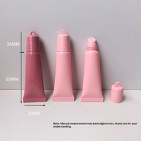 Tube souple de 10 ml pour rouge à lèvres, gloss, laque à lèvres, crème pour les yeux, en poudre de pâte de haricot, rose, vide, en PE, pour sous-conditionnement et échantillon