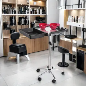 Innovativo Nuovo Hair Stylist Trolley Saloni Mobili con Vassoio di rotolamento e Ciotola Magnetica per la Colorazione dei Capelli