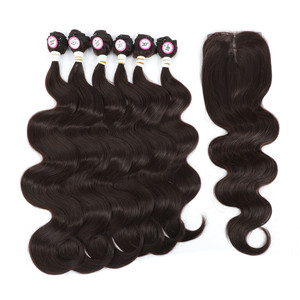 X-TRESS En Gros Pas Cher Prix Bonne Qualité Base <span class=keywords><strong>Couleur</strong></span> Extensions De Cheveux Synthétiques Pour Femmes Résistant À La Chaleur Synthétique Cheveux Faisceaux - Product Image 1