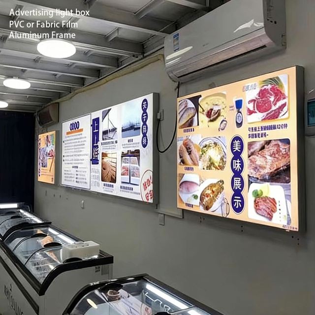 Pangui Customize Silicone Edge Graphics Illuminated Aluminum Frame Led Backlit SEG Light Box for Store