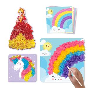 <span class=keywords><strong>Poke</strong></span> Art DIY juguetes dibujo vestir tableros hecho a mano 3D tablero de dibujo papel Craft Kit creativo rompecabezas punción pintura para niños - Product Image 2
