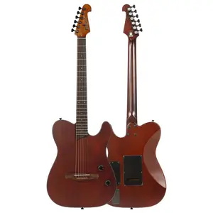 Chitarra Elettrica D-K6 Folk <span class=keywords><strong>Daddario</strong></span> 6 Corde Acustica Vintage con Finitura Opaca, 22 Tasti, Capotasto in Osso, Tastiera in Palissandro Indiano - Product Image 1