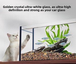 <span class=keywords><strong>Aquarium</strong></span> de bureau ultra-clair YEE, filtre latéral, pompe silencieuse, pas de vidange d'eau, avec éclairage LED pour bureau, maison, chambre - Product Image 6