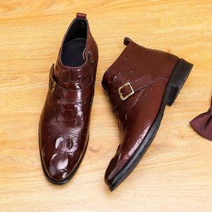 Zapatos de Hombre Personalizados con Cordones, Punta en Pico, Diseño Tallado Impermeable, Cuero de Grano Completo, para Ocasiones de Negocios, Casuales y Bodas, a la Moda - Product Image 3