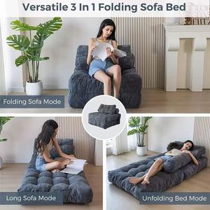 Minimalist Modern Home Living Room Foldable <strong>Sofa</strong> <strong>Bed</strong> <strong>Comfortable</strong> Lazy <strong>Sofa</strong> with Compressed Vacuum Fabric for Home Use - Product Image 4