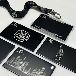บัตรธุรกิจ NFC แบบเปล่า บัตรธุรกิจโลหะสีดำ ผู้ผลิตบัตรธุรกิจ - Product Image 1