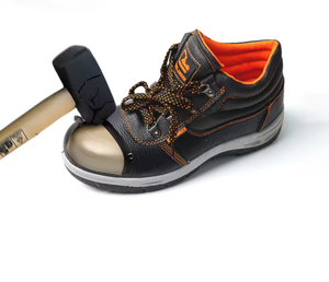 Chaussures <span class=keywords><strong>de</strong></span> sécurité à embout d'acier Anti-écrasement Imperméables en cuir PU <span class=keywords><strong>Protection</strong></span> des pieds pour le travail <span class=keywords><strong>de</strong></span> construction - Product Image 2
