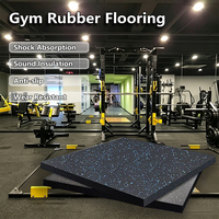 Tapis de gym en caoutchouc uni HANLI 20 mm, antidérapant, résistant à la pression, réduction du bruit, revêtement de sol en caoutchouc pour l'entraînement physique
