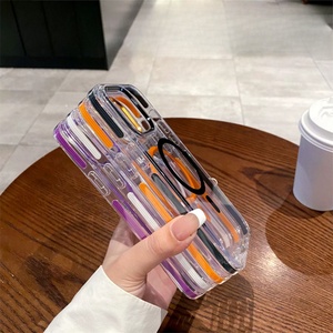Funda Magnética Transparente para iPhone 17 Pro Max con Borde de TPU Antideslizante de Color y Lente Metálica - Product Image 6