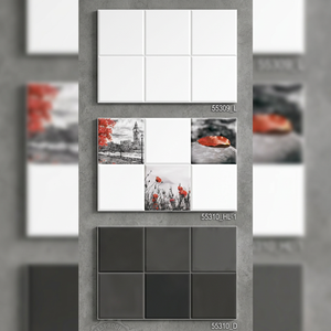 Azulejos de pared digitales Última impresión 3D Diseño decorativo de 300x450mm para paredes interiores y exteriores de baño Acabado brillante - Product Image 1